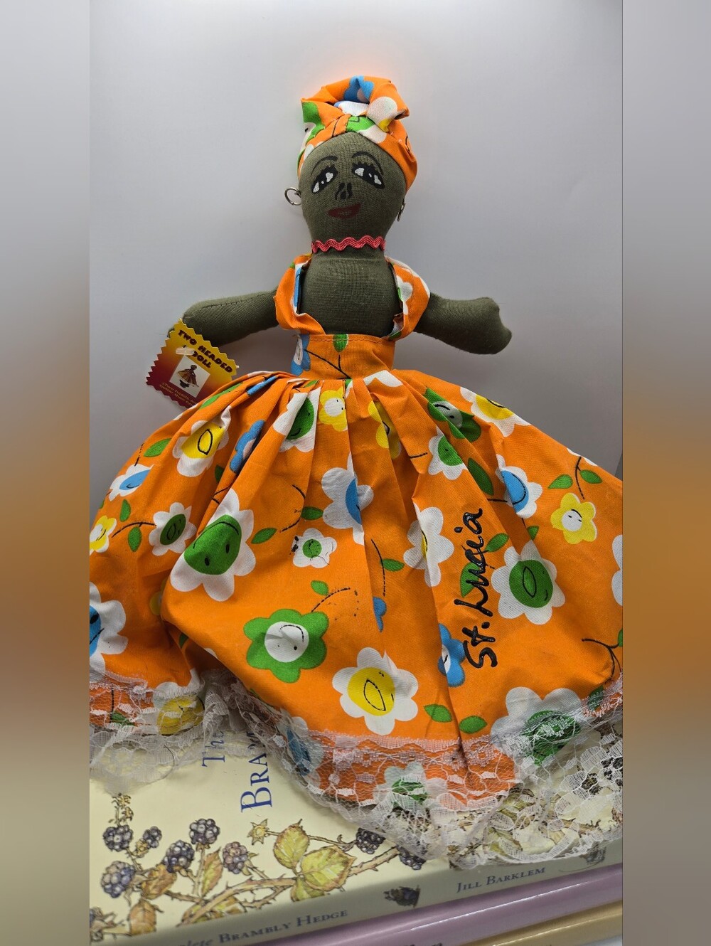 Vintage Island Dolls St. Lucia Souvenir Topsy Turvy Doll